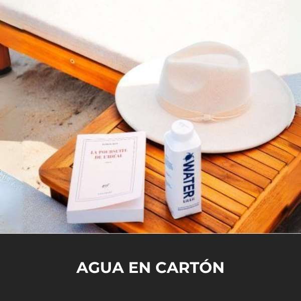 agua en carton para hoteles